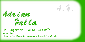 adrian halla business card